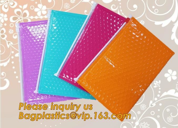 Cosmetic Slider Zip lockk Bubble Bags Bubble Slide Pouch,Zip lockk esd bubble bag bubble packaging wrap cosmetic pouch slide
