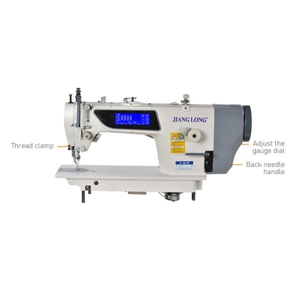 LCD Display 220V 8mm Single Needle Flat Bed Sewing Machine