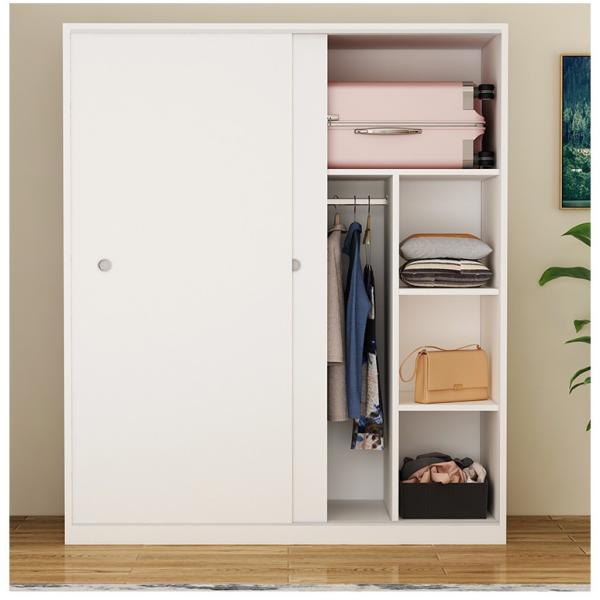 Quality Compact Bedroom Wood Panel Furniture Sliding Door Wardrobe Closet Extendable for sale