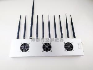 China 10 frequency band 5g Mobile Phone Signal Jammer three fans heat dissipation, and the jammer can be used for 24 hours wholesale
