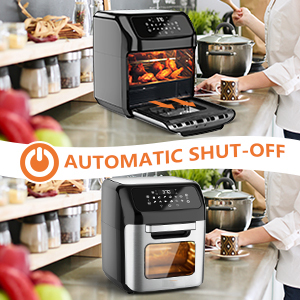 1800W White Air Fryer Ovens 12 Litre Digital Air Fryer Oil Free Wtih Wifi Tuya