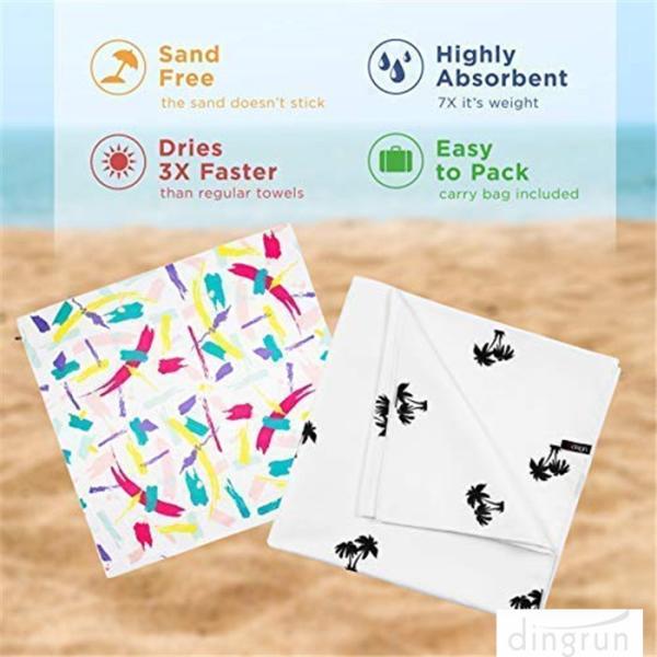 Quick Drying and Super Absorbent Microfiber Beach Towel Large Beach Blanket