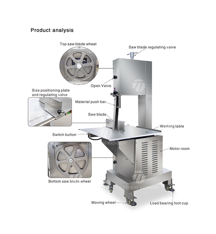138KG Bone sawing machine frozen meat sawing machine high speed steak and lamb chop machine frozen fish bone sawing mach
