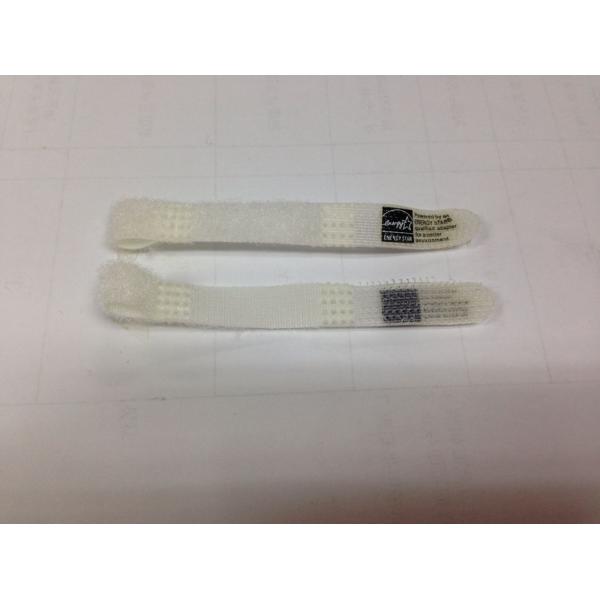 White hook and loop cable tie roll Plus , Wire Hook And Loop Wraps Black 10mm Logo