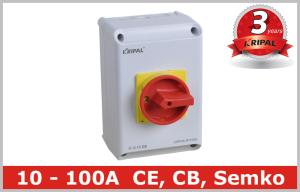 China Weatherproof 100 Amp Disconnect Switch with 1NO+1NC For Rotary Isolating wholesale