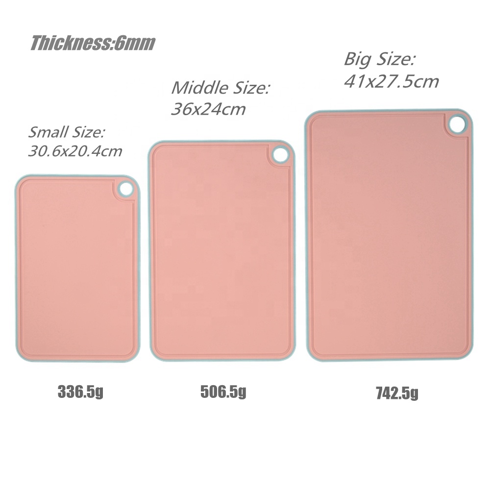 Customizable Multifunction Kitchen Plastic Index Anti-slip PP Chopping Block Cutting Board Set With Stand