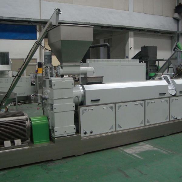 Double Stage PVC Plastic Granule Extruder Line , Pvc Granulating Extruder Customized
