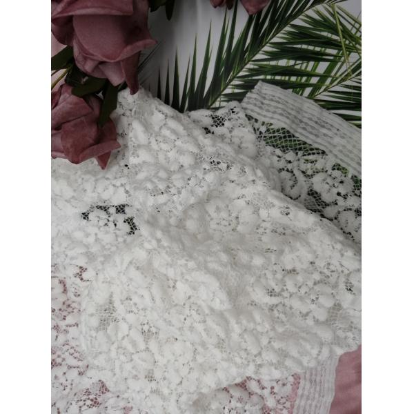 White Spandex Lace Fabric Stretch Lace Fabric For Home Textile