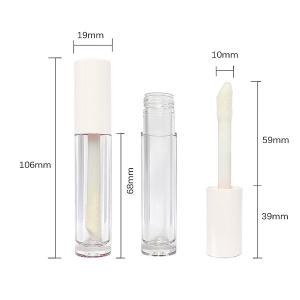 China GMPC White Cap Lip Gloss Tubes Makeup Empty Lipgloss Containers wholesale