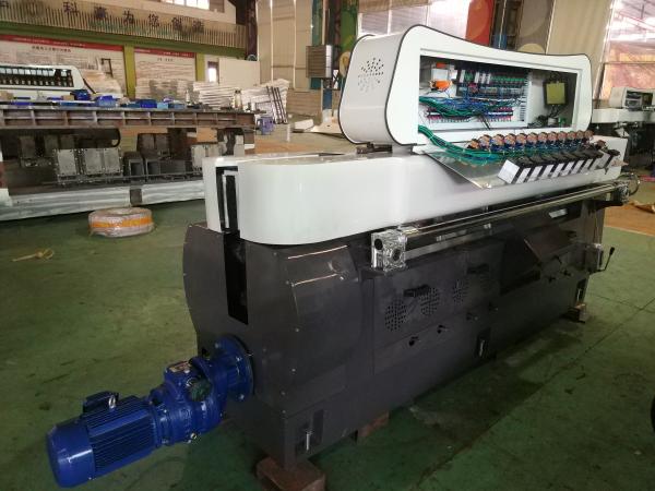Quality 9 Spindles Straight Line Glass Edging Machine , Processing Speed 0.5-6.0m/min for sale