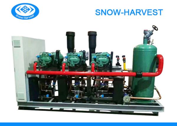 Quality Semi Sealed Piston Refrigeration Compressor Unit Automatic PLC Control for sale