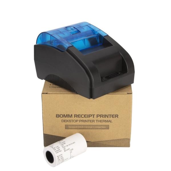 80mm Thermal Barcode Print Machine Printer with 1- and Black Print Speed of 70