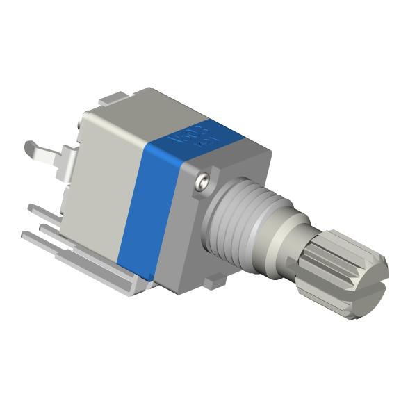 Quality Metal Shaft Sealed Rotary Potentiometer With Switch Single Unit RV9312NS for sale