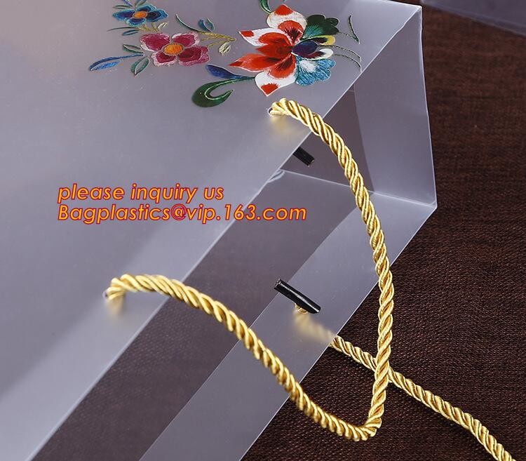 Promotional customized high quality soft loop plastic cloth bag,manufacturer custom soft loop handle polyethylene PE pla