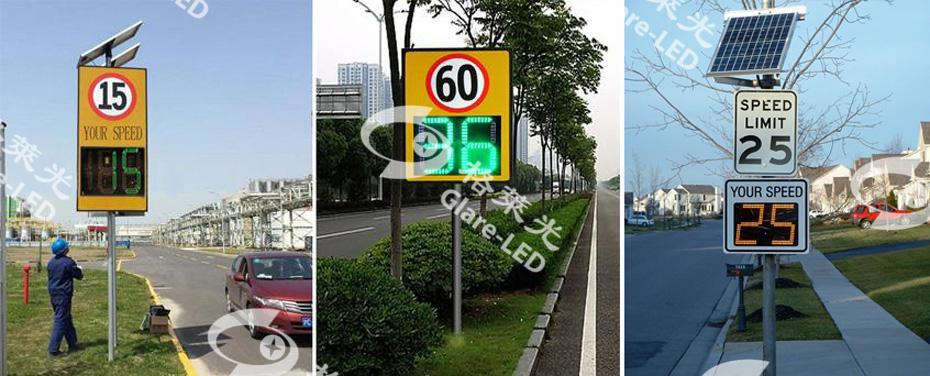 Road Safety LED Display 50W Peak Power Solar Radar Speed Limit Sign for Road Warning