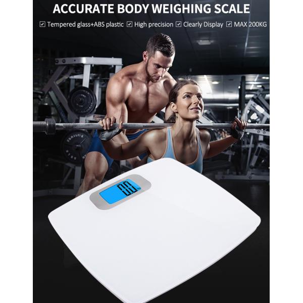 Max 440LB Tempered Glass Platform Scale Electronic Bathroom Scale