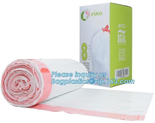 Tall Kitchen Drawstring Trash Bags,Reusable Trash Diaper Bag,gallon black drawstring, durable bin liners 1.2 mil, unscen