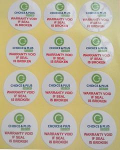 China Custom Round Label Stickers – White PET plastic Circle Logo Sticker Printing &amp; Kids Name Labels wholesale
