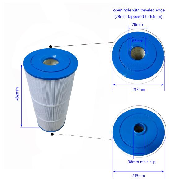 High Quality filters for swimming pools C-8326 outdoor spa pool filter cartridge PSD125-2000