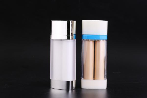 Quality UKMS11 15ml+15ml Double inner bottle airless PMMA  luxury Cosmetic bottle for sale