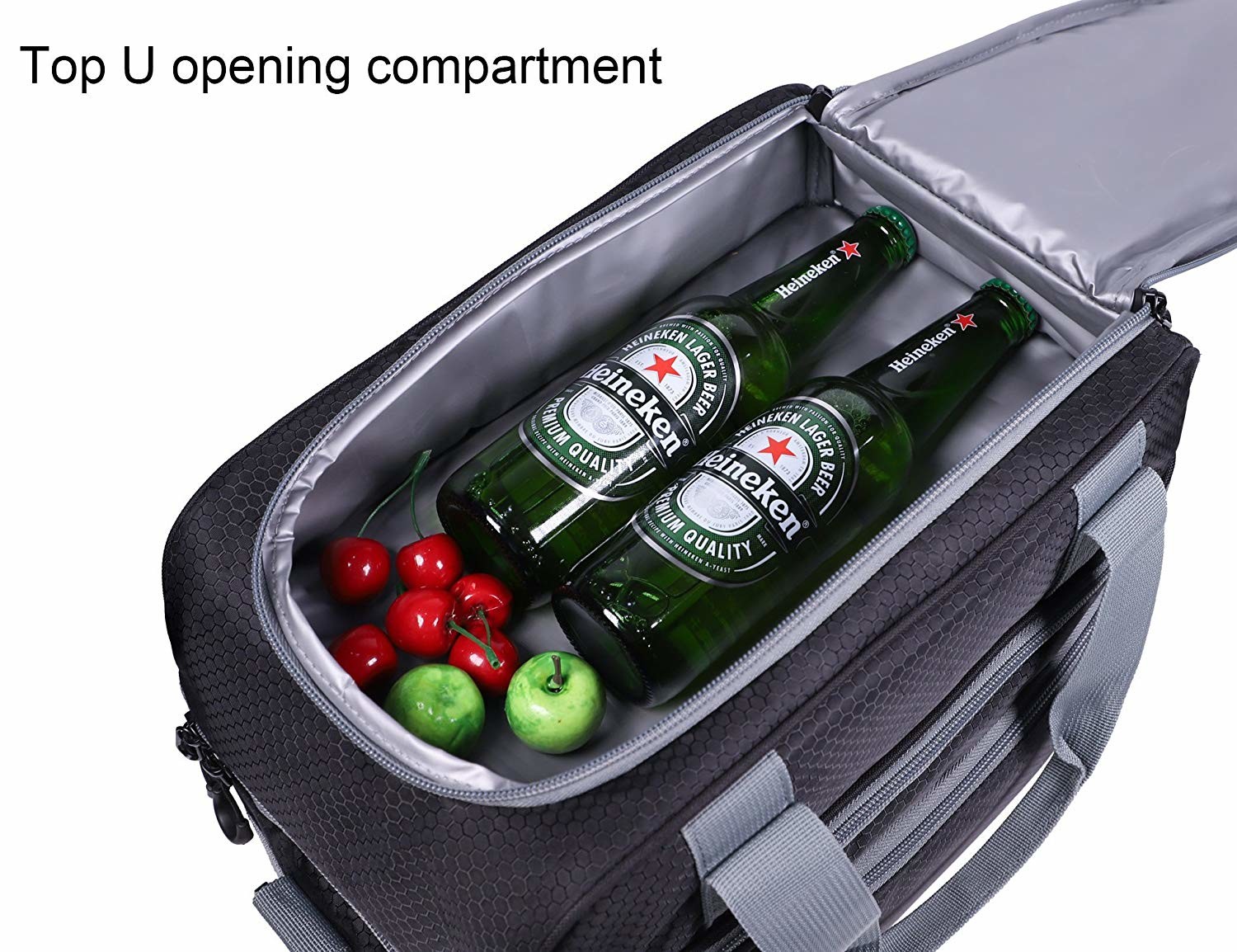 Fashionable Insulated Beach Tote Cooler Bag / Insulated Bottle Cool Bag For Vacation