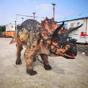 China Custom Realistic Adult Triceratops Dinosaur Costume For Two Performers wholesale