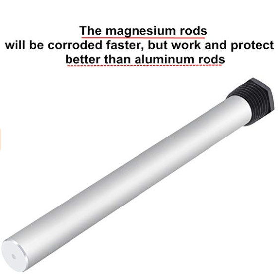 Durable Water Heater Tank Anode Rod Easy Maintenance Magnesium Anode Rod
