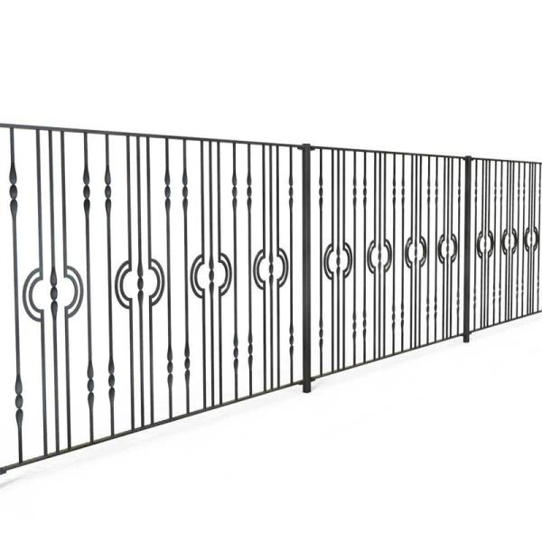 Quality Privacy Wrought Iron Fence For Boundary Wall Railing Railings for sale