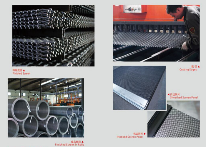 Customizable 65Mn High Carbon Steel Wire With Pu Strip Self Cleaning Screen Mesh for Mining and Quarry
