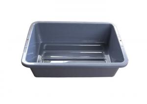 China Grey Non Collapsible Plastic Luggage Airport Search Tote Tray For Airport Or Restaurant wholesale