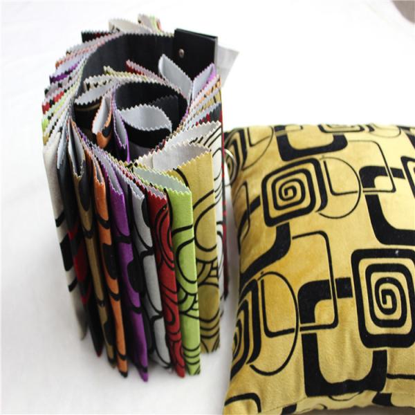 Quality New design 100% polyester knitted flocking sofa fabric for sofa for garment for sale