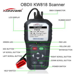 China KONNWEI KW818 Digital Can Obd2 Diagnostic Tool For All OBD2 EOBD Protocol Vehicle on sale