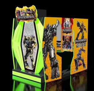 Transformer Video Game Machine / Shooting Game Cabinet In Amusement Park 