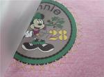 Durable Soft Red Suede Custom Rubber Logo Patches Injection Two Color