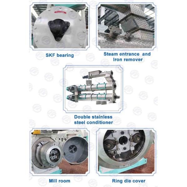 160kw 350mm Die Livestock Poultry Chicken Feed Pellet Machine Mill 3.5mm Pellet