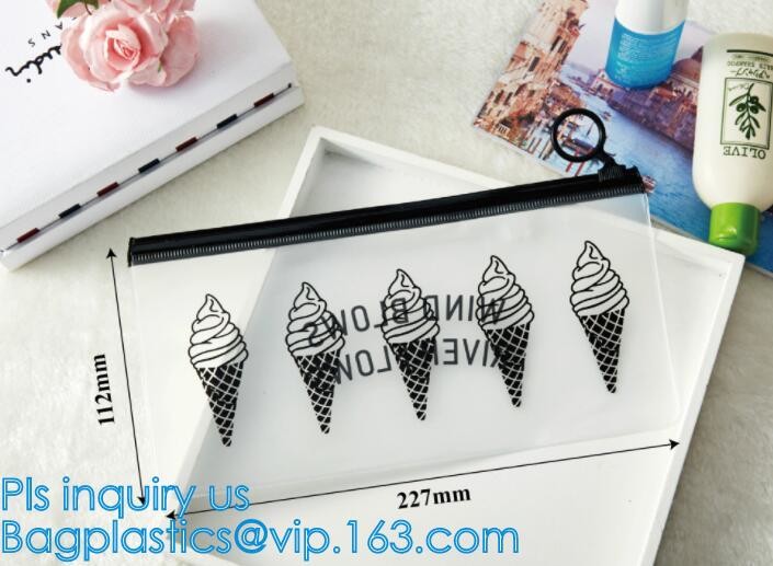 Custom waterproof pvc slider zipper wet bikini bag, zipper lock slider bag/resealable pvc slider zip poly bag, resealabl