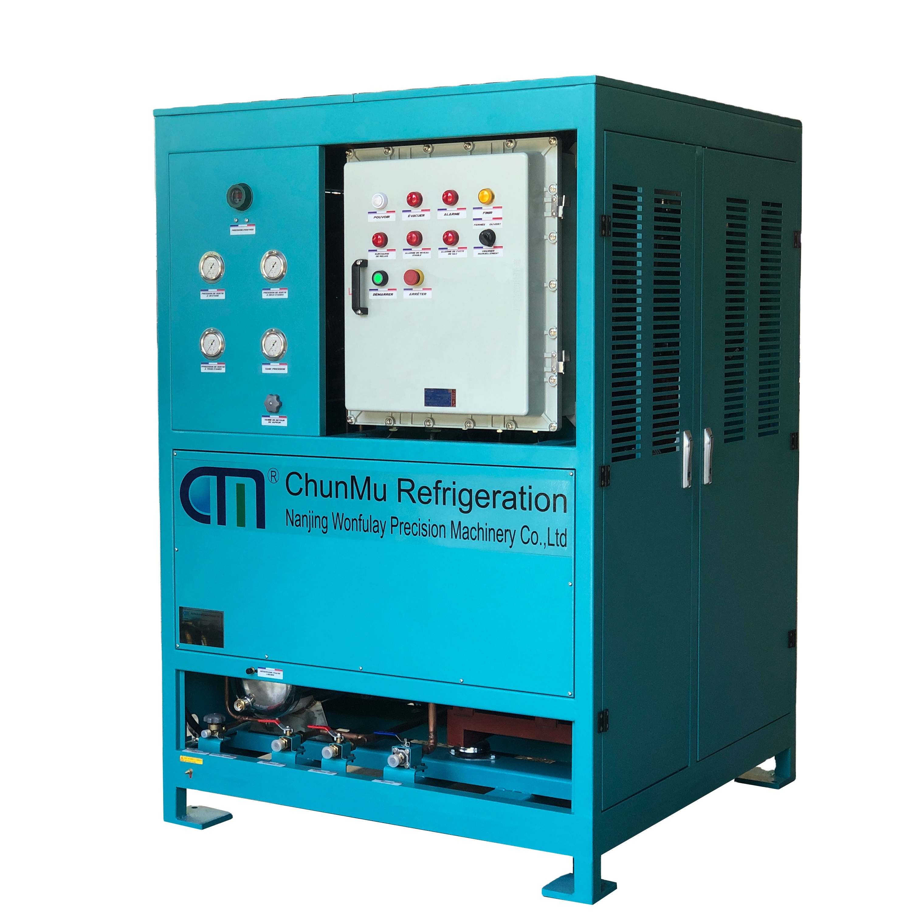 Waste Recycling Refrigerant Recovery Machine 25HP Oil Less Ac Recovery System