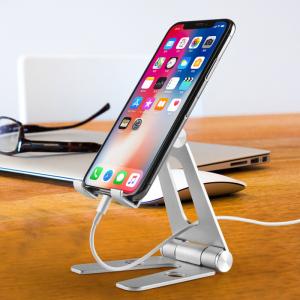 COMER adjustable multi function tabletop cell phone holder for home and office