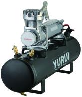 Black And Silver 12V 200psi Steel Portable Compressed Air Tank / Air Source Kit