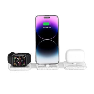China Foldable Magnetic 3 In One Wireless Charger Vertical Fast Speed wholesale