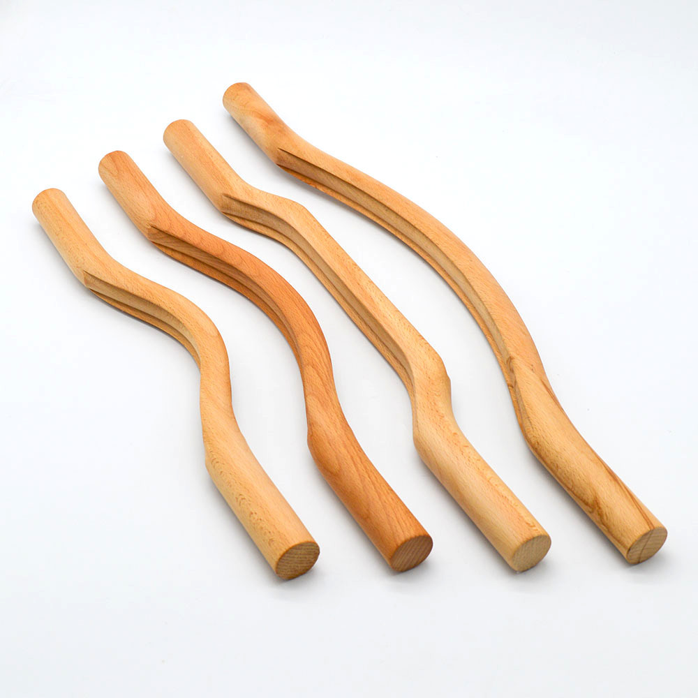 Full Body Therapy Gua Sha Wood Massage Tools Set 4 In 1 Deep Scraping