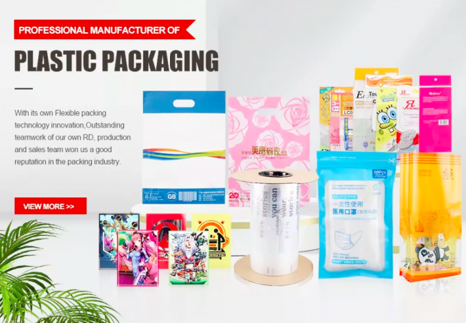 Customized Handle Bag Plastic Packaging Handle Shopping Bags Lightweight And Portable Design Surface Pattern Printing