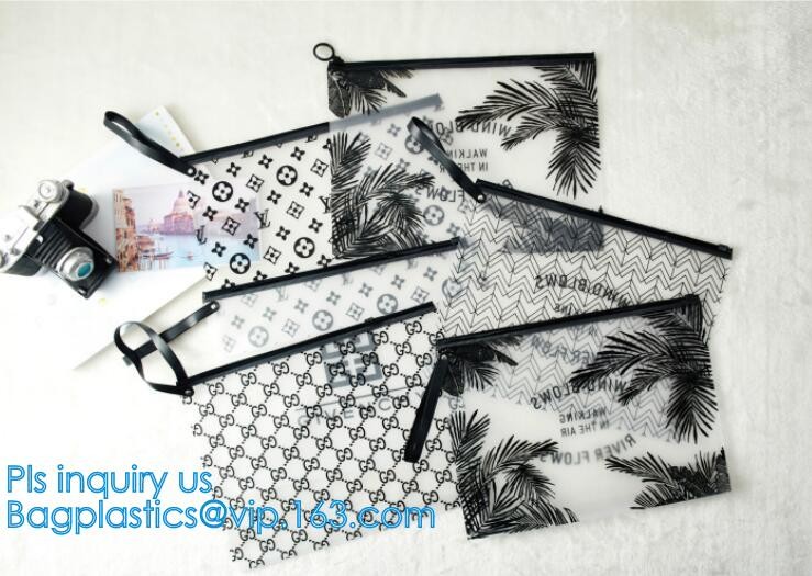 Custom waterproof pvc slider zipper wet bikini bag, zipper lock slider bag/resealable pvc slider zip poly bag, resealabl