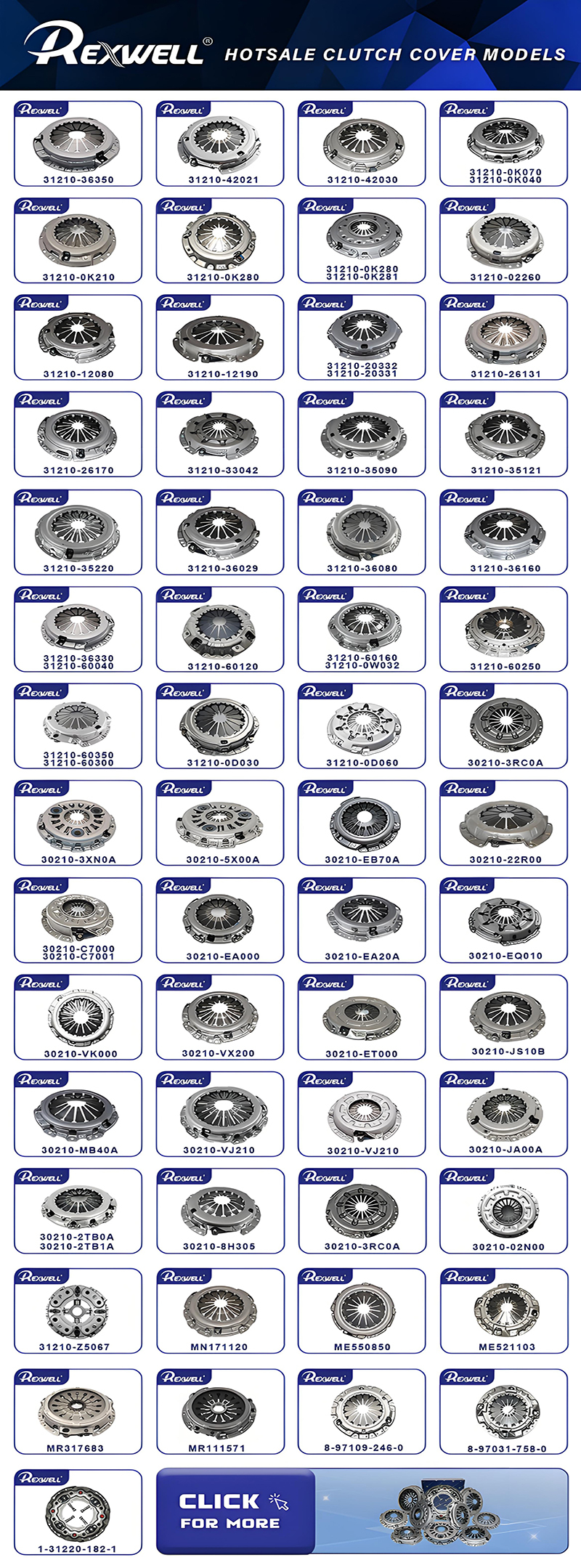 250 mm Clutch Cover MBC645 MN171120 For Mitsubishi Triton 4D56 L200 KA4T, KB4T Long Lasting 2