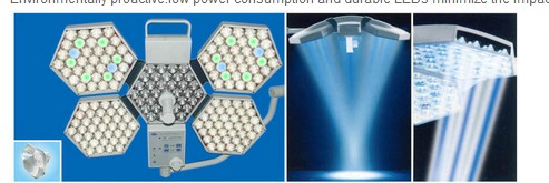 160000 LUX Ceiling Mounted LED Surgical Lights Double Head With Sony Arm Camera