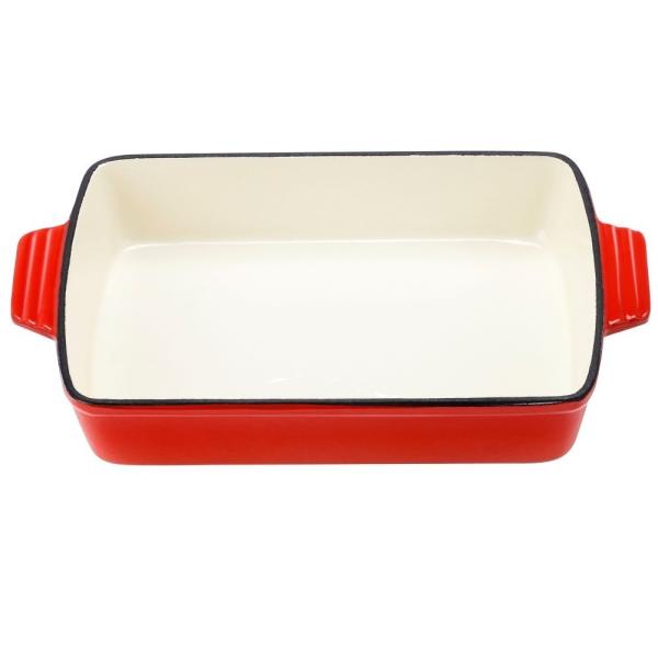 Quality Enamel rectangular cast iron roasting pan for sale