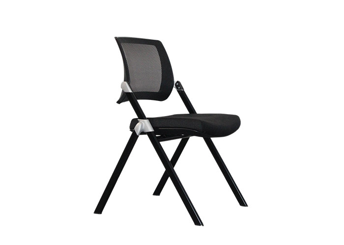 China Black PU Caster Plastic Cup Holder Ergonomic Folding Office Chair wholesale