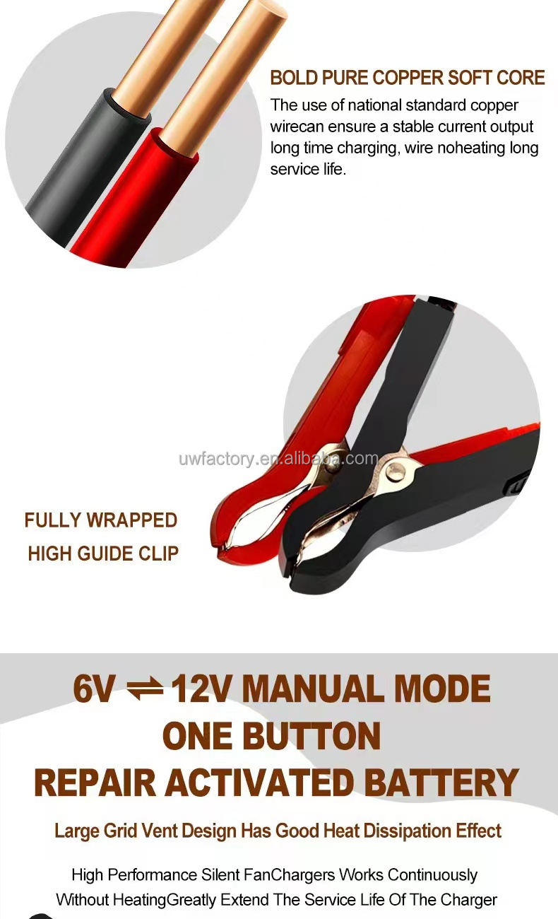 6V 12V Smart Battery Maintainer Battery Chargers for Cars Motorcycles ATVs Lawn Mower and More Long-lasting Battery Life