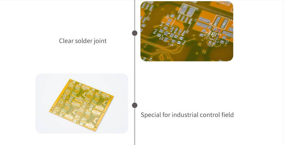 Yellow Lead Free PCBA SMT 6 Layer PCB Fabrication Tin Spraying Process