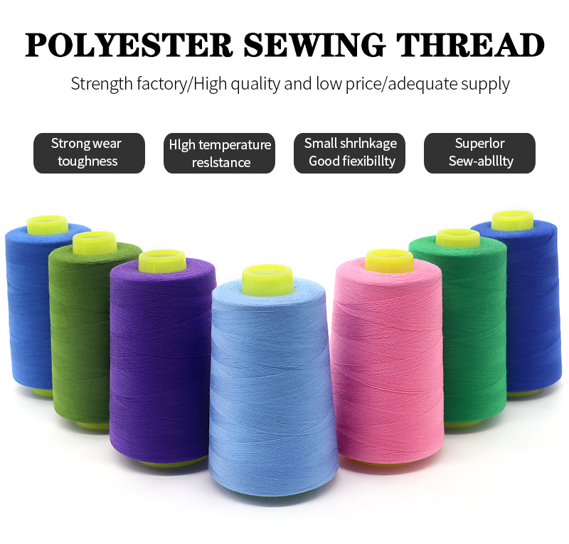 Tkt 120 Spun Polyester Sewing Thread 402 Polyester Thread for Tablecloth Stitching